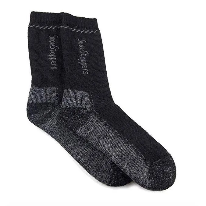 Alpaca Wool Socks - Black Grey