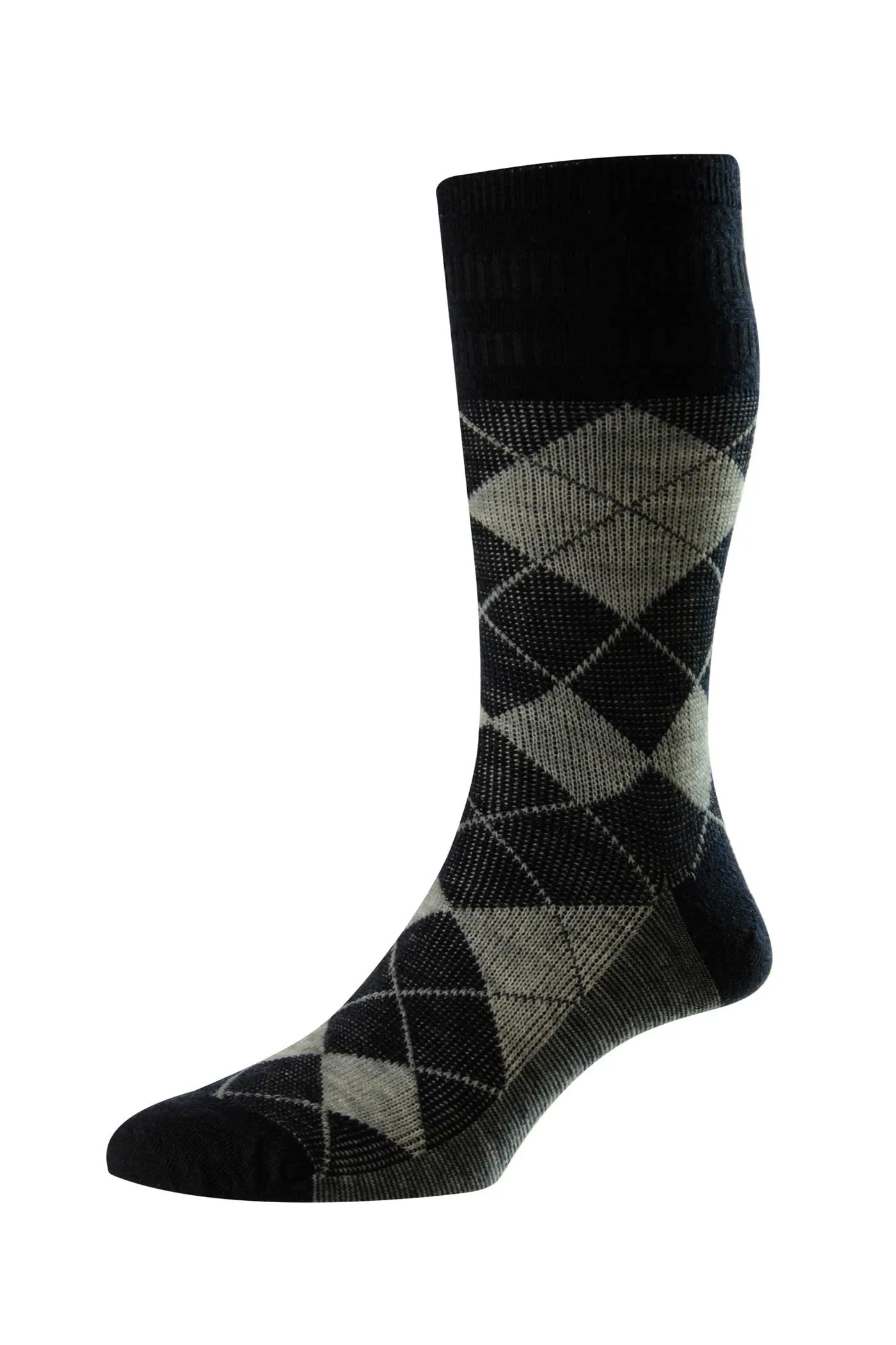 Argyle Wool Soft Top Navy & Grey 6-11