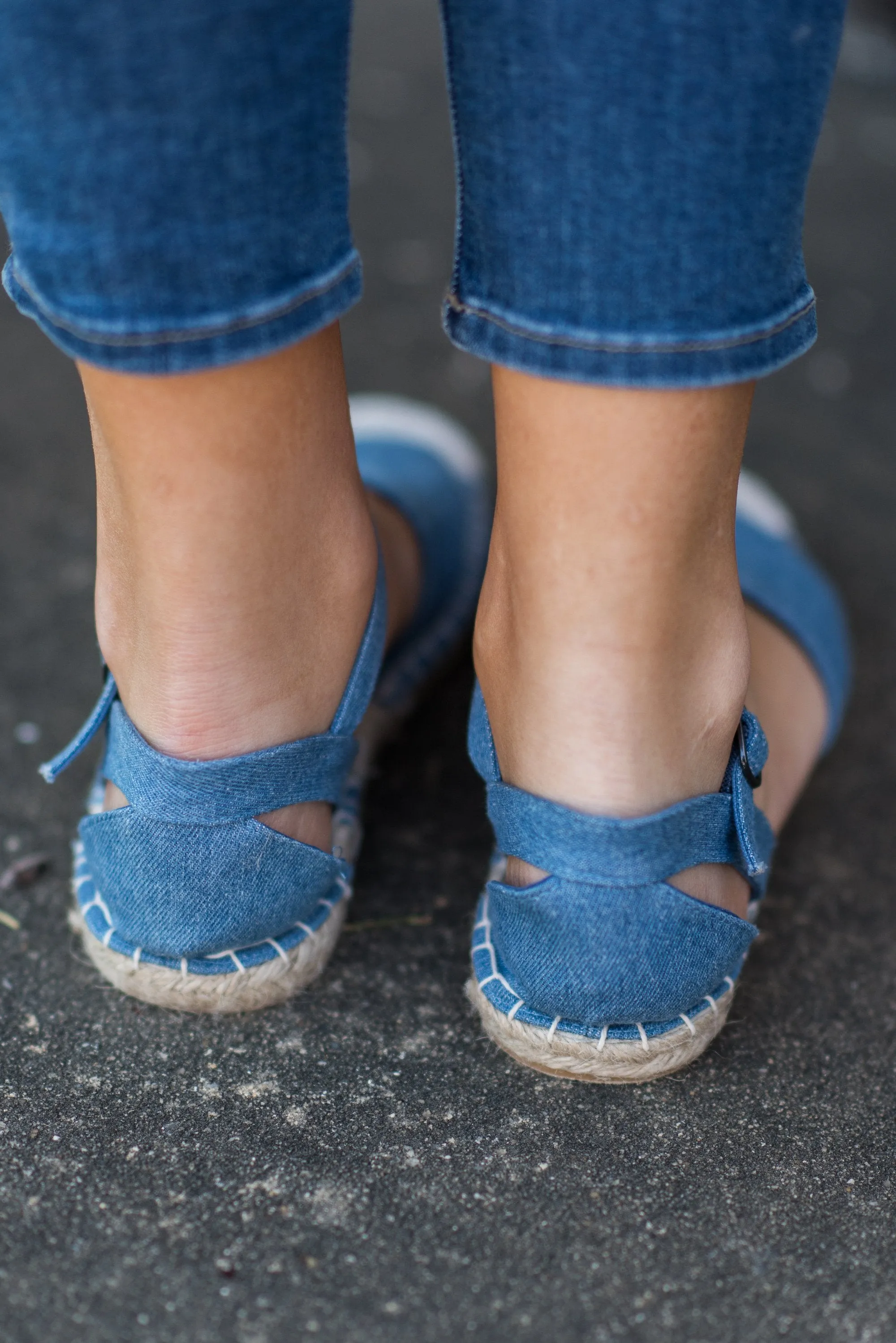 Associated Class Espadrille Flats, Denim Blue