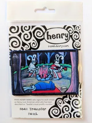 Bunnies Camping Patch | Original Art by Seattle Mural Artist Ryan "Henry" Ward