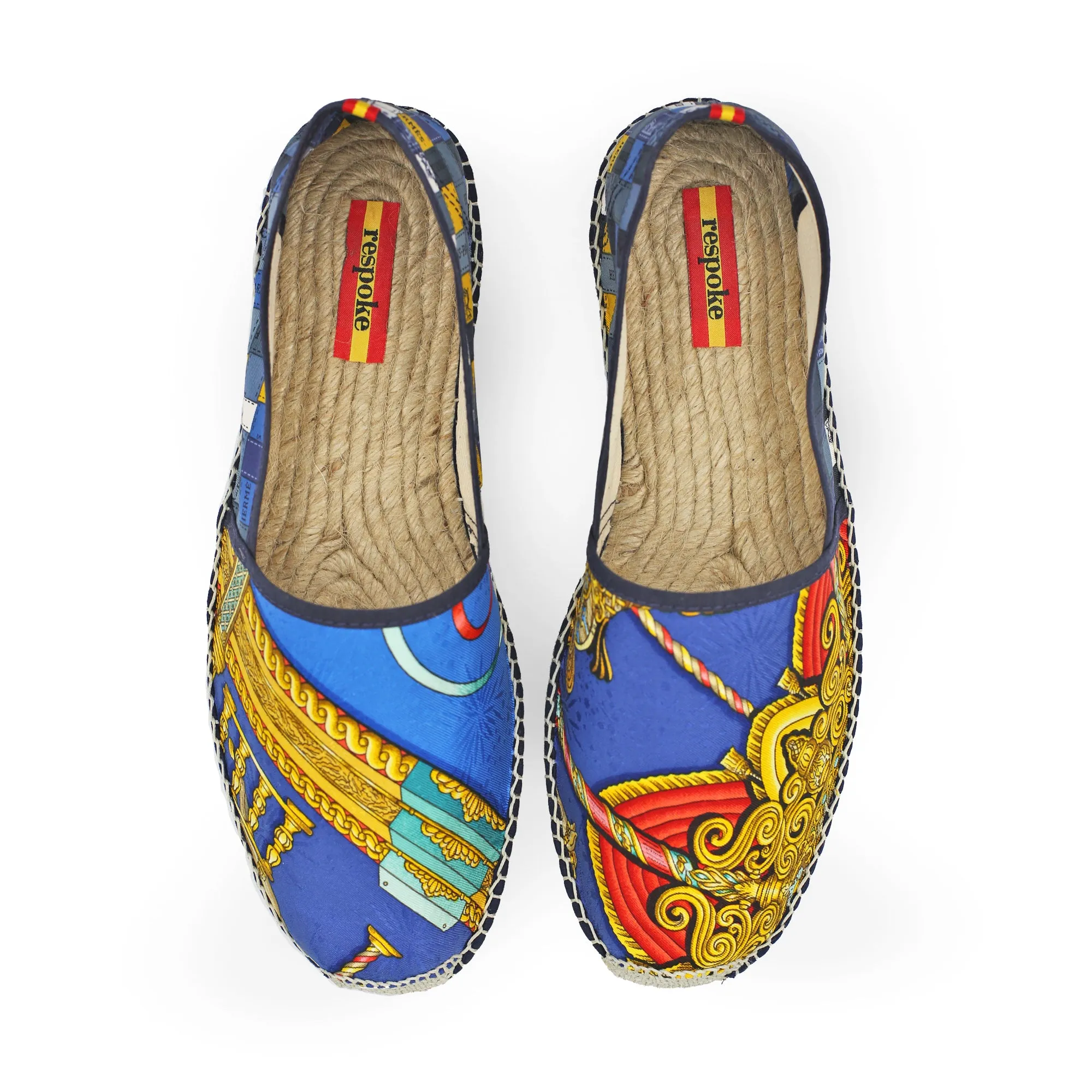 CARRE LUNA Blue/Gold Classic Espadrilles
