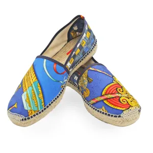 CARRE LUNA Blue/Gold Classic Espadrilles