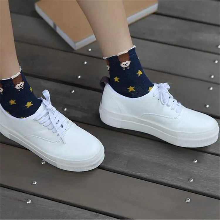 Cat or Dog Ankle Socks Athletic Socks With Cute Animals