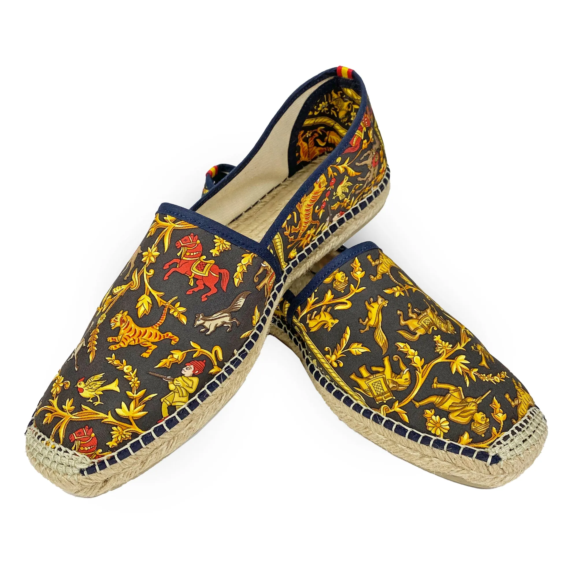 CHASSE Black/Brown Classic Espadrilles