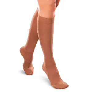 Ease Opaque Moderate Support Women's Knee High 20 - 30 MMHG  Bronze Large   Long - One Pair (#30303)