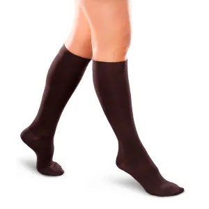 Ease Opaque Moderate Support Women's Knee High 20 - 30 MMHG  Coca Small Short - One Pair (#30283)