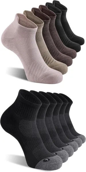 FITRELL 12 Pack Men's Athletic Running Ankle Socks and Low Cut Tab Sport Socks for Men