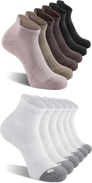 FITRELL 12 Pack Men's Athletic Running Ankle Socks and Low Cut Tab Sport Socks for Men