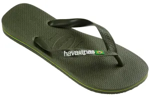 Havaianas Brasil Logo In Olive Green