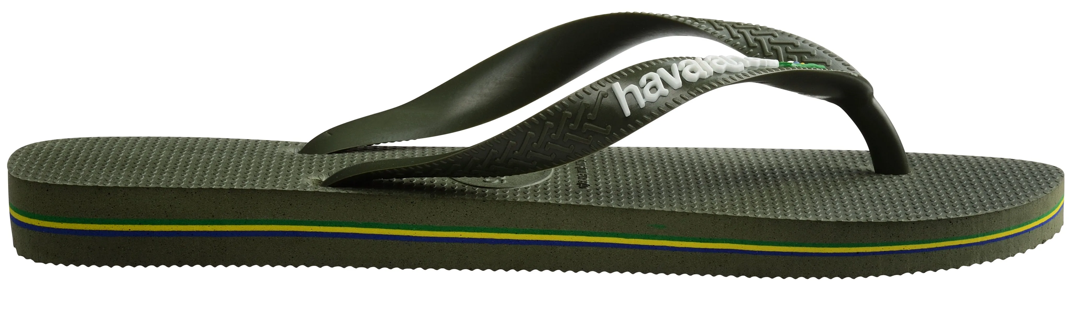 Havaianas Brasil Logo In Olive Green