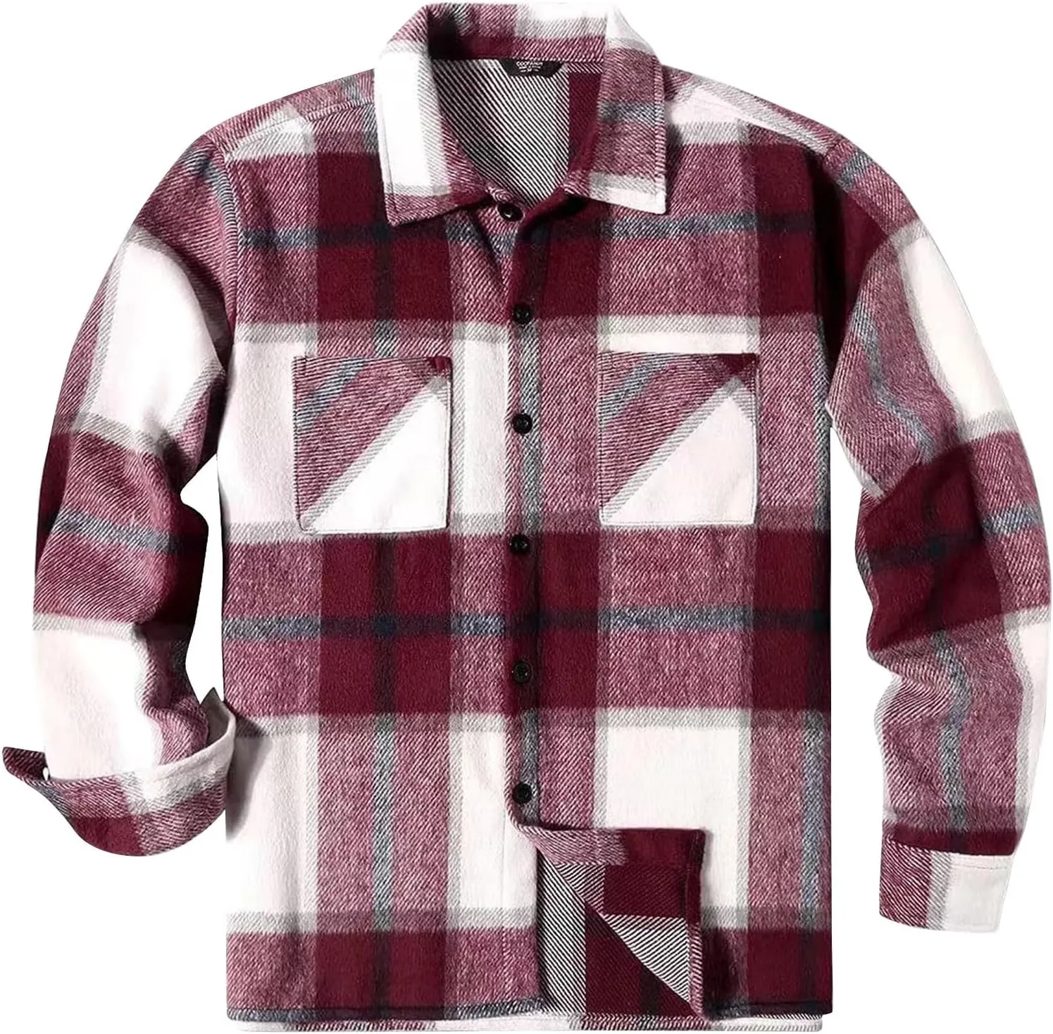 Henlley Shirts for Men Fashion Casual Solid Color Zippered Jacket Top Mens Jacket Mens Long Sleeve Tee Shirts Fall