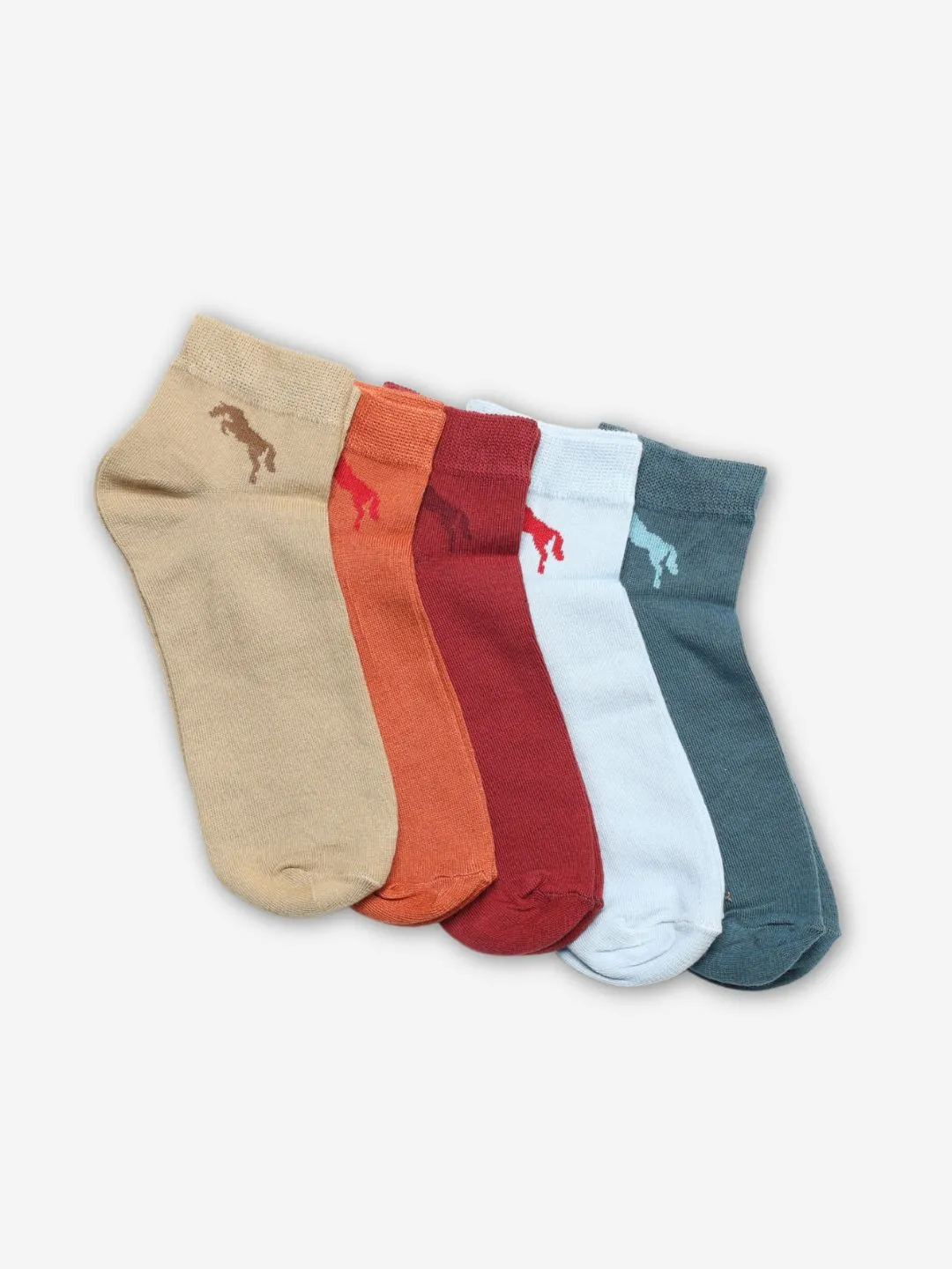 JUMP USA Women Pack Of 5 Assorted Ankle-Length Trendy Socks