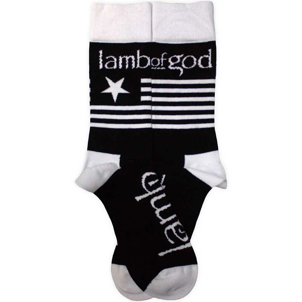 Lamb Of God Unisex Ankle Socks: Flag (UK Size 7 - 11)