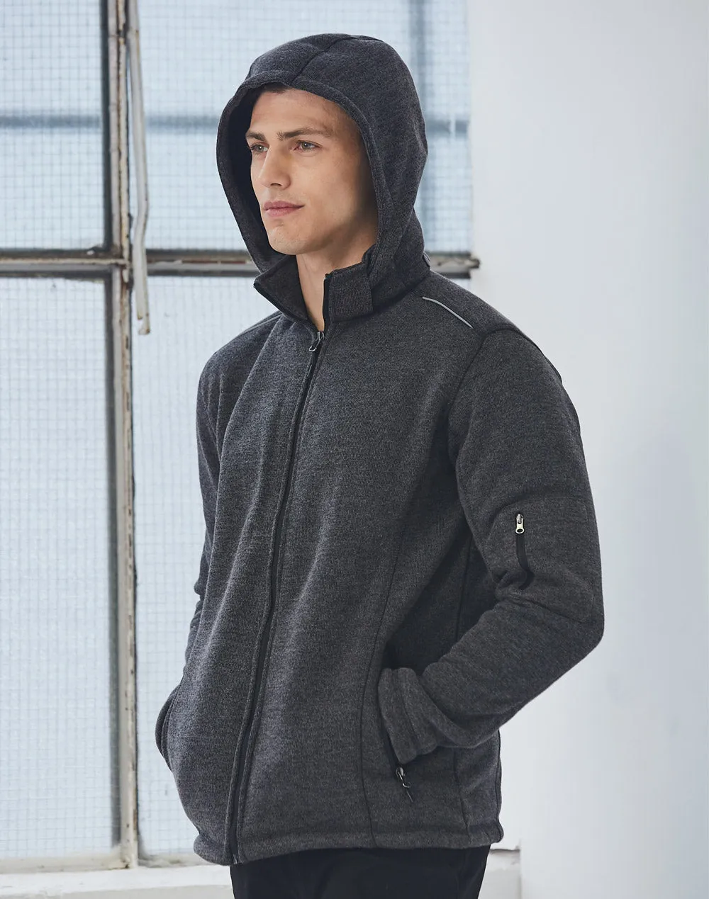 Men's Heather Bonded Coral Fleece Jacket - JK41