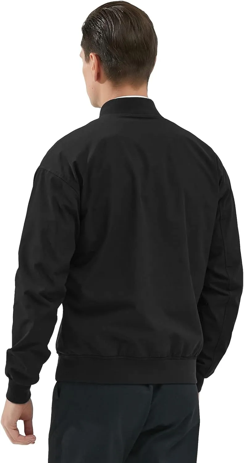 Men's Lightweight Flight Bomber Jackets Casual Varsity Windbreaker Track Jacket Outdoor Soft-Shell Golf Coat