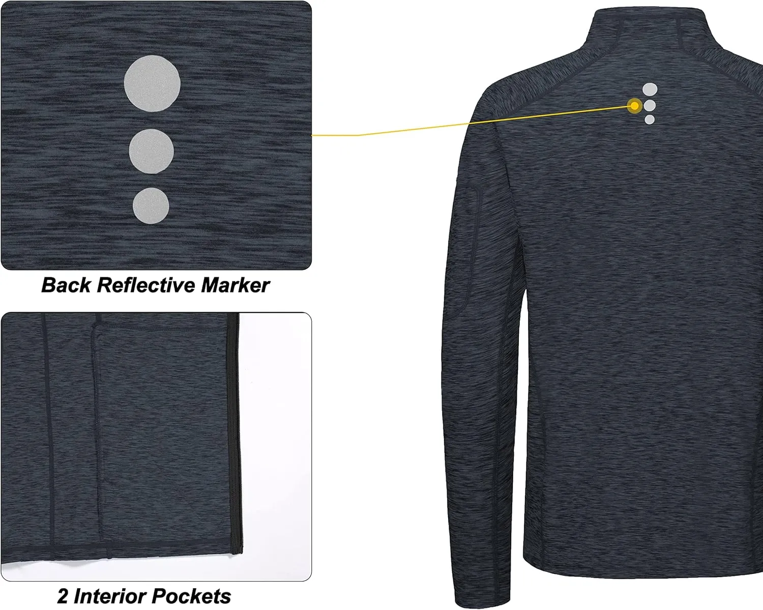 Men's Running Sport Track Jacket Full Zip Workout Athletic Fitness Jackets for Training