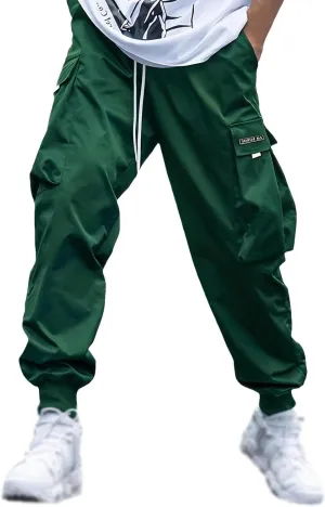 Mens Tuxedo Pantsmens Tuxedo PantsMens Casual Cargo Pants Elastic Waist Loose Straight Fit Trousers Outdoor Athletic Pants with Multi PocketsCoveralls for Men