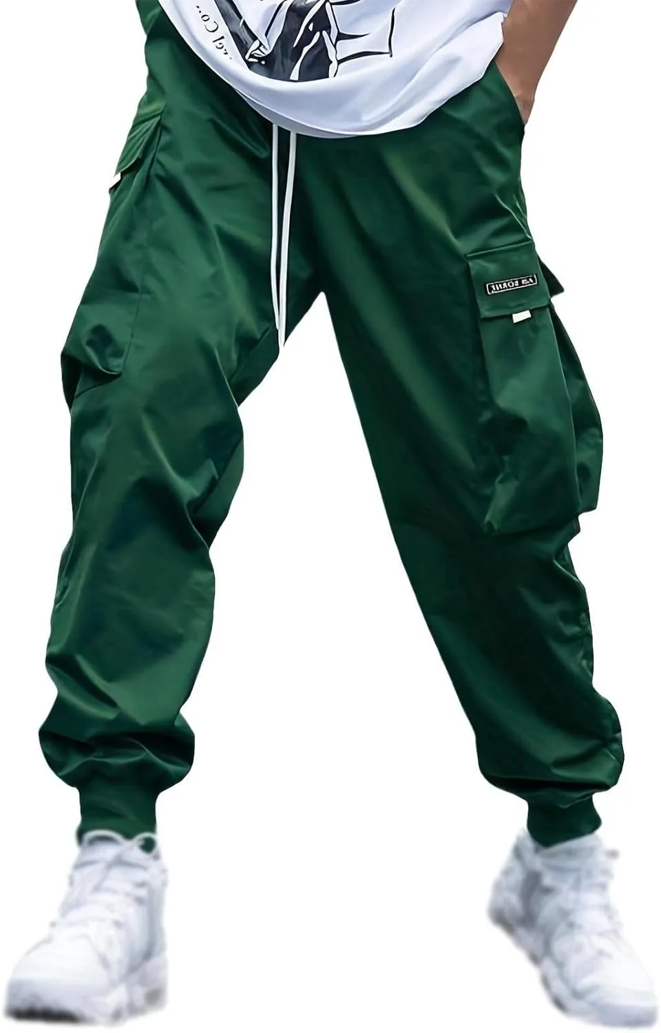 Mens Tuxedo Pantsmens Tuxedo PantsMens Casual Cargo Pants Elastic Waist Loose Straight Fit Trousers Outdoor Athletic Pants with Multi PocketsCoveralls for Men