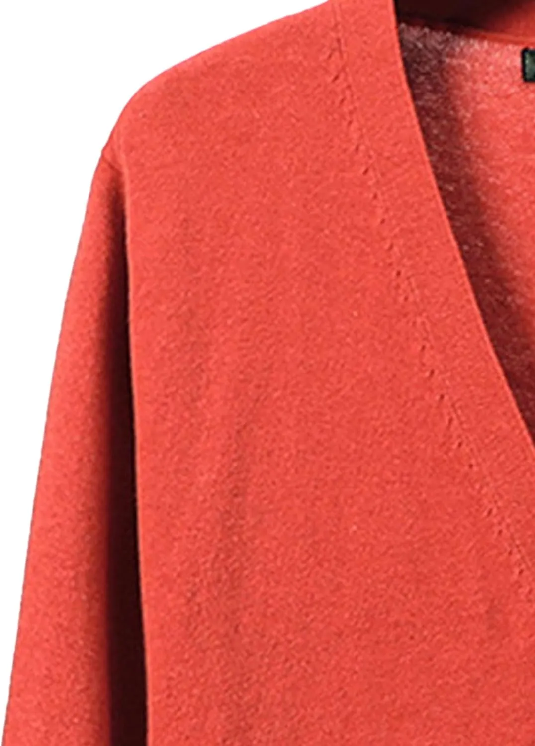 Men's V-Neck Slim Button Sweater Stretchy Winter Warm Cardigans Tops Cotton Lightweight Casual Sweatshirt