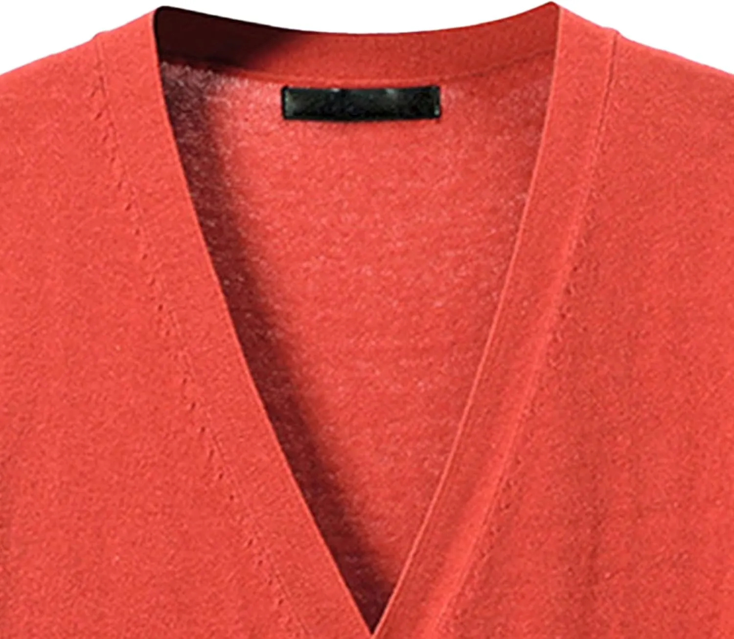 Men's V-Neck Slim Button Sweater Stretchy Winter Warm Cardigans Tops Cotton Lightweight Casual Sweatshirt