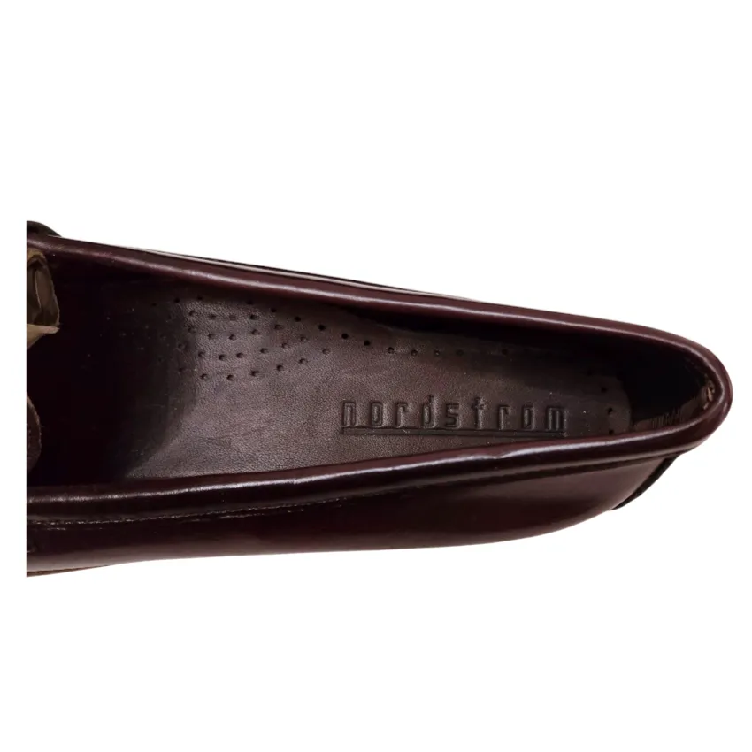 New *Nordstrom Burgundy Leather Penny Loafers Men/11 #99823