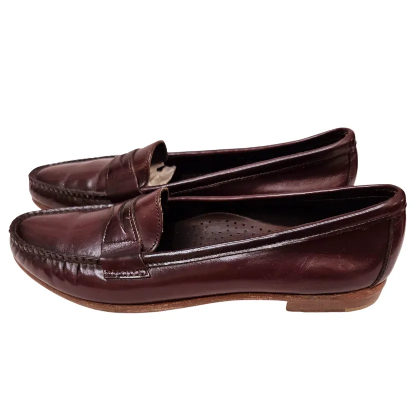 New *Nordstrom Burgundy Leather Penny Loafers Men/11 #99823