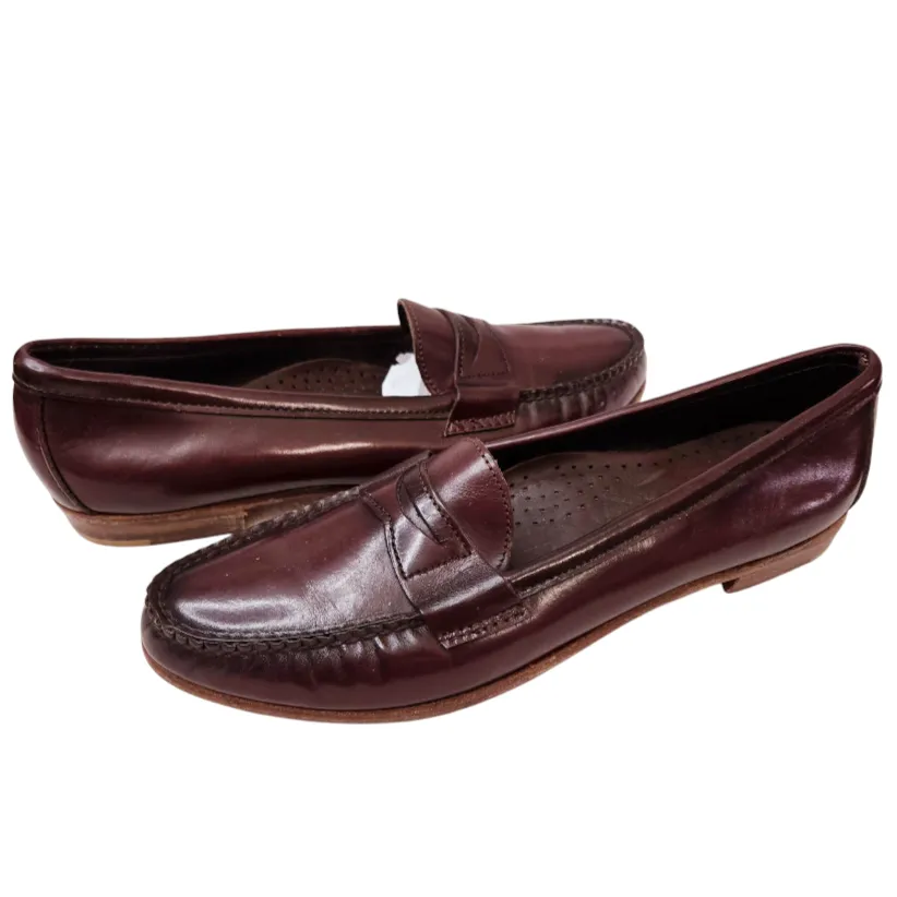 New *Nordstrom Burgundy Leather Penny Loafers Men/11 #99823