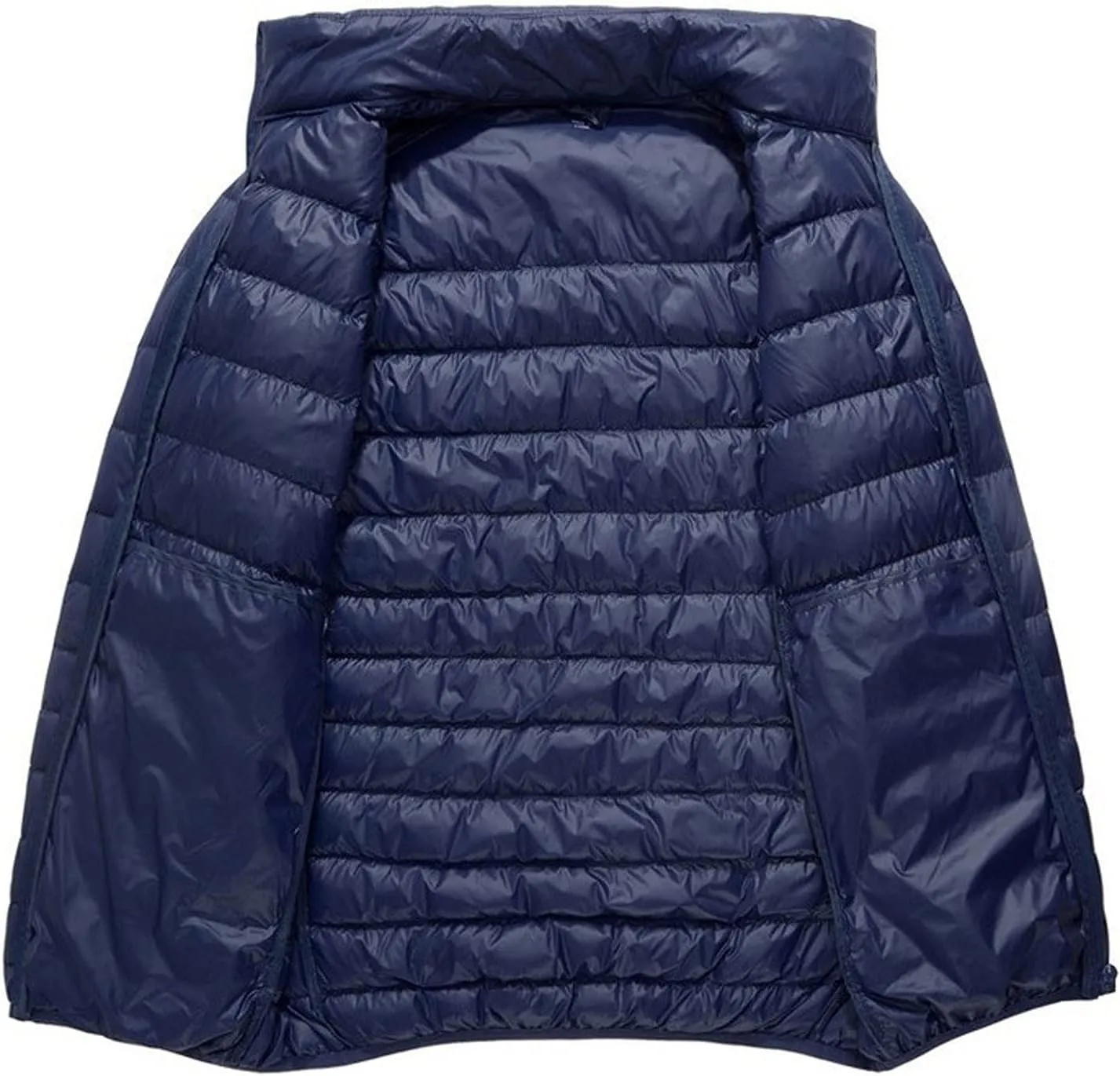 QWENTMTNTY Winter Puffer Jackets for Men with Hoodie Slim Fit Zipper Thermal Down Coats Big and Tall Waterproof Windbreaker