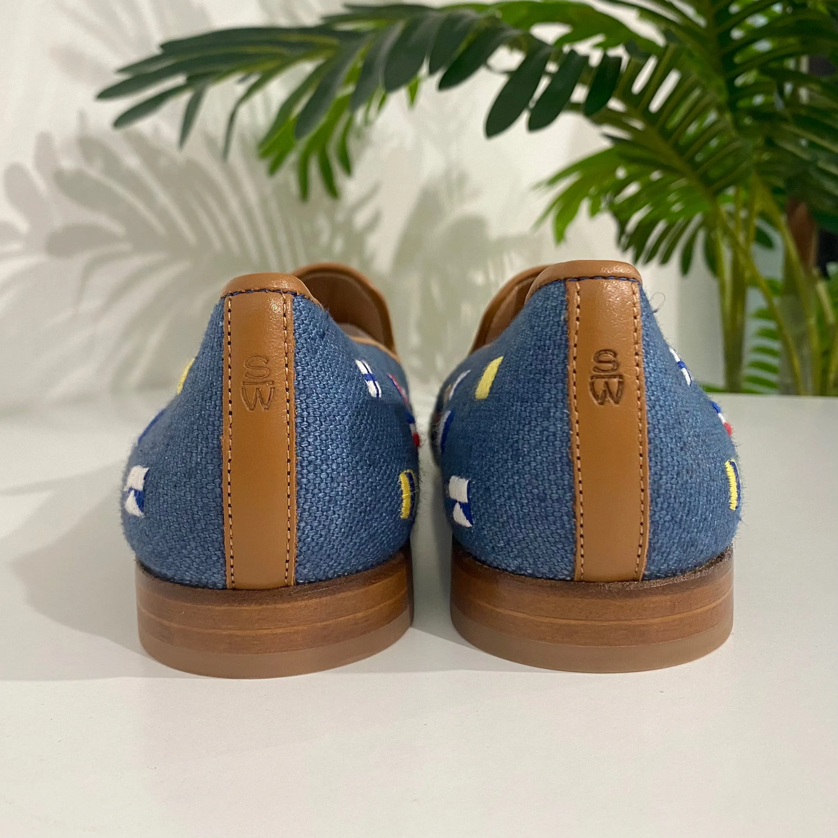 Stubbs & Wootton Nautical Flags Loafers size 10.5