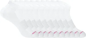 U.S. Polo Assn. 10 Pair Women's Athletic Performance Socks - Low Cut Moisture Control Running & Breathable Socks, WHT 7468 (Shoe Size 4-10)