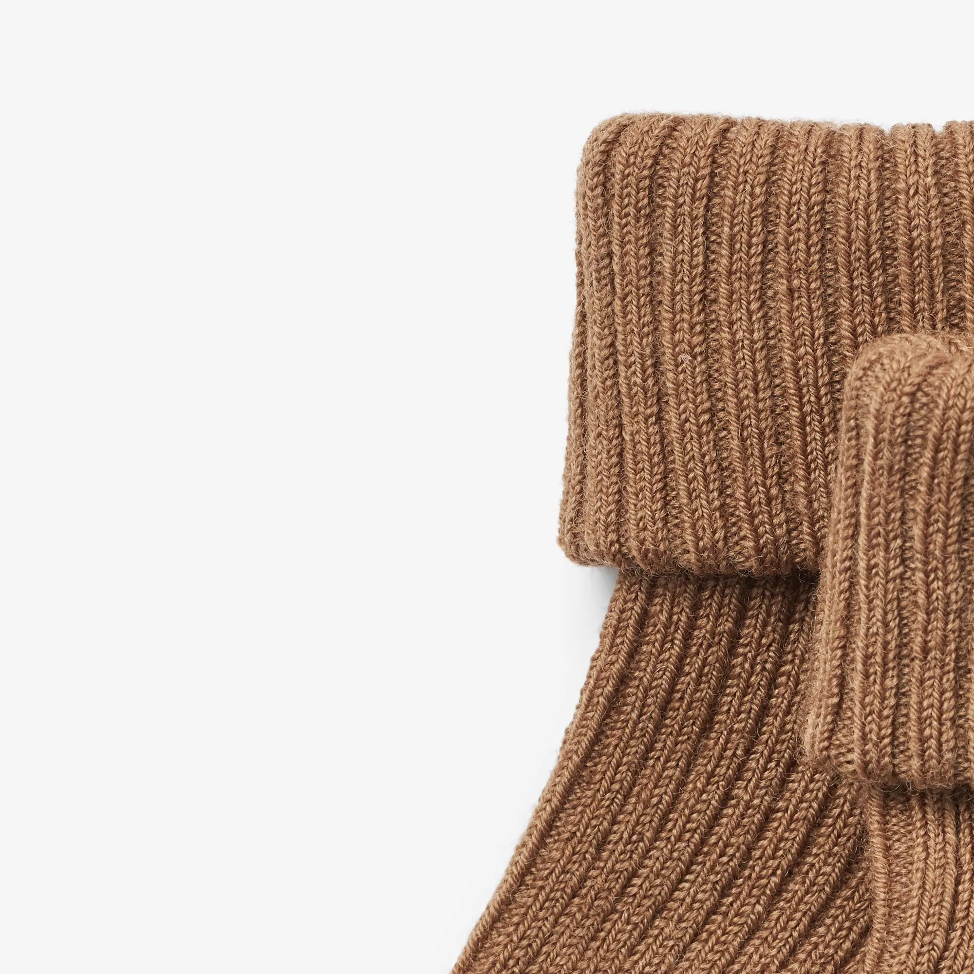 Wool Rib Socks Ziggy - caramel