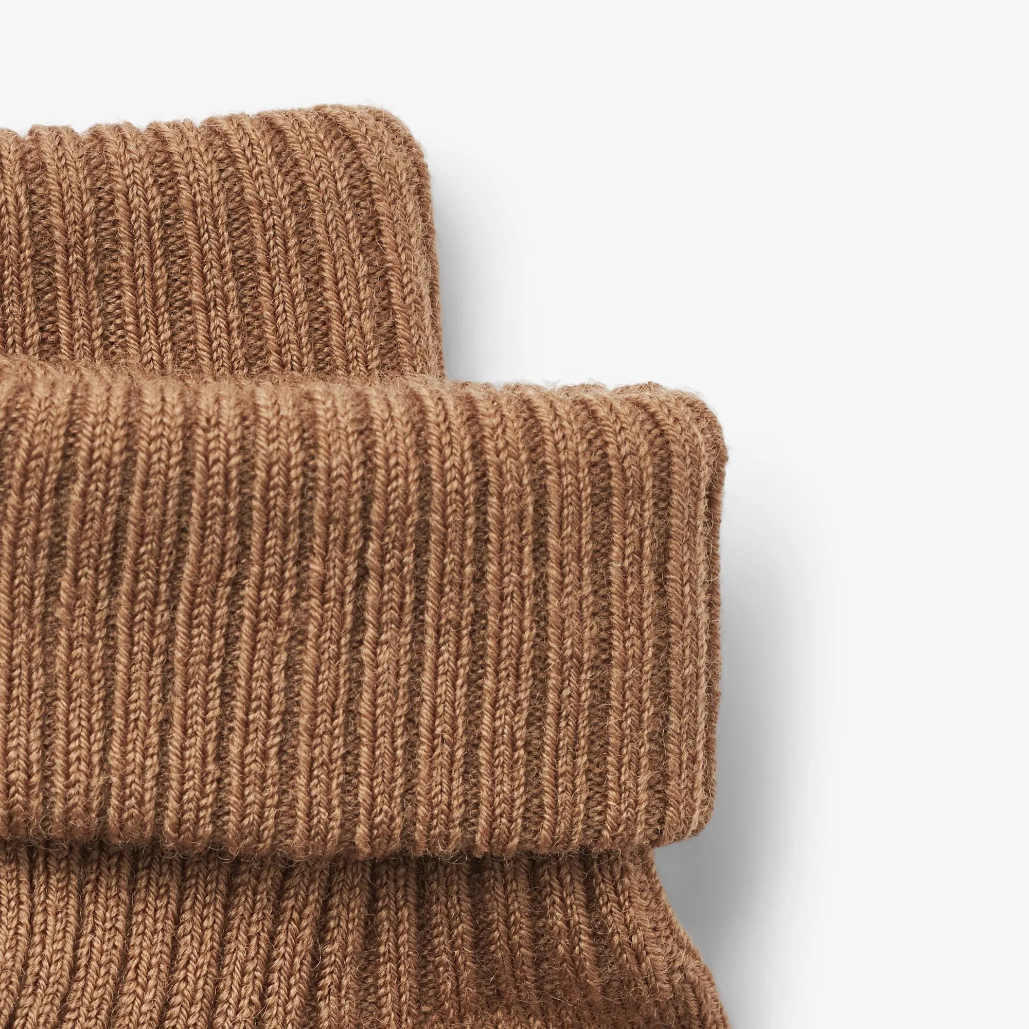 Wool Rib Socks Ziggy - caramel