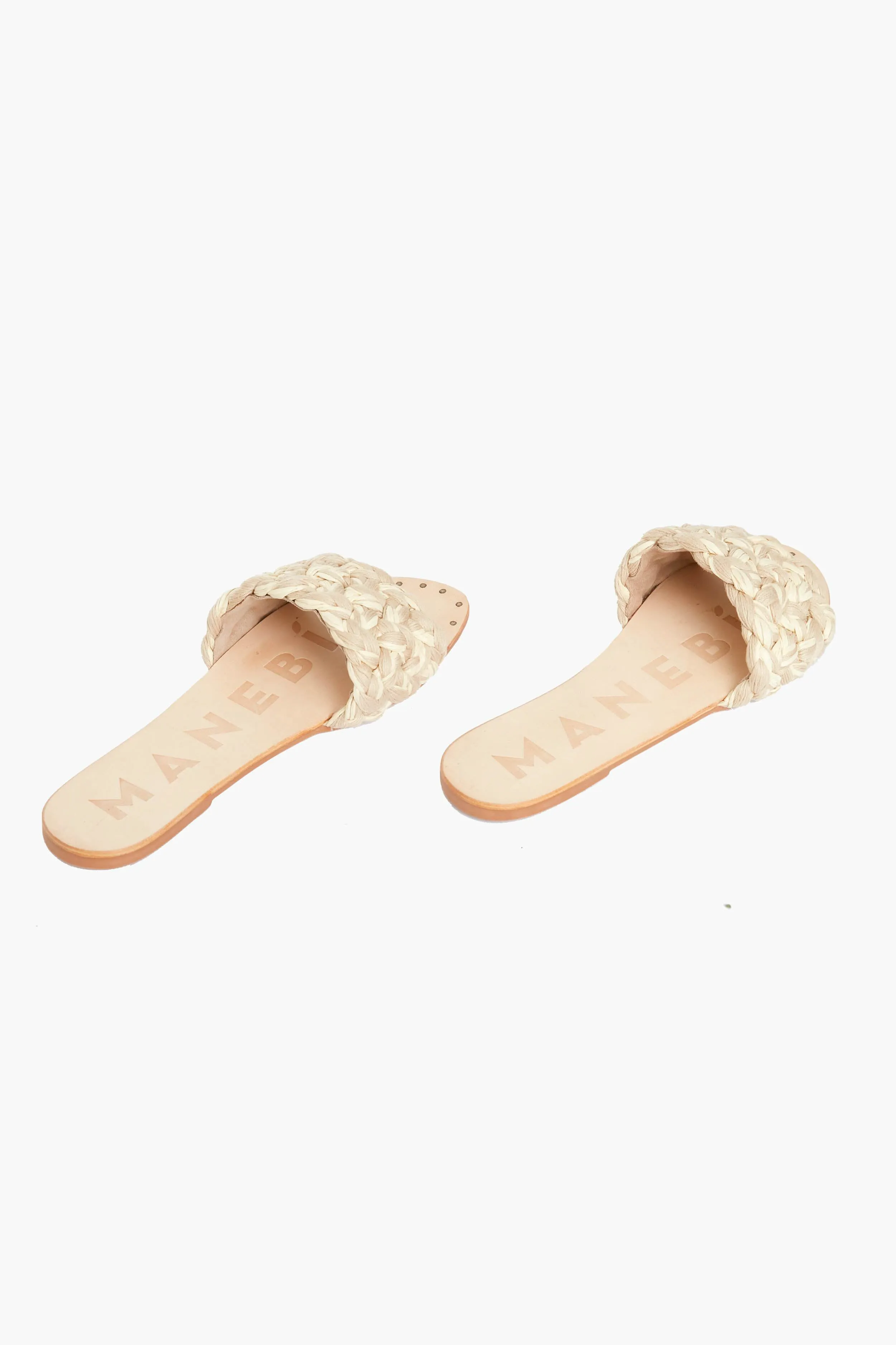 Woven Raffia Natural Leather Sandals